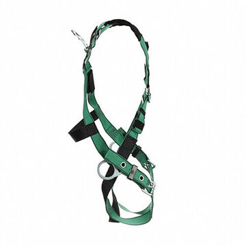 Safety Harness Full-body, Extra Small, 400 Lb, Green, Polyester