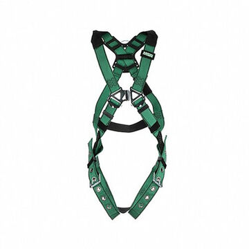 Safety Harness Full-body, Extra Large, 400 Lb, Green, Polyester