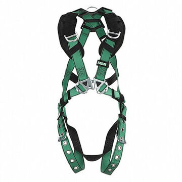 Safety Harness Full-body, Extra Small, 400 Lb, Green, Polyester