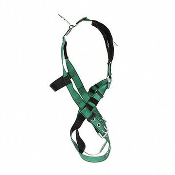 Full-Body Safety Harness, Extra Large, 400 lb, Green, Polyester