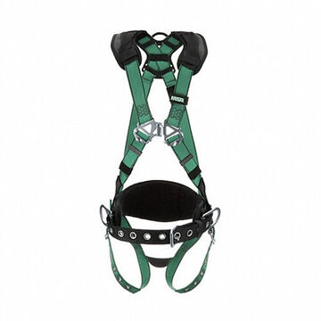 Full-Body Safety Harness, Extra Small, 400 lb, Green, Polyester