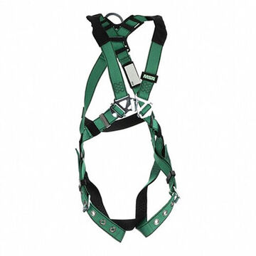 Full-Body Safety Harness, Standard, 400 lb, Green, Polyester
