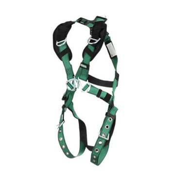 Safety Harness Full-body, Xs, 400lb, Green, Polyester