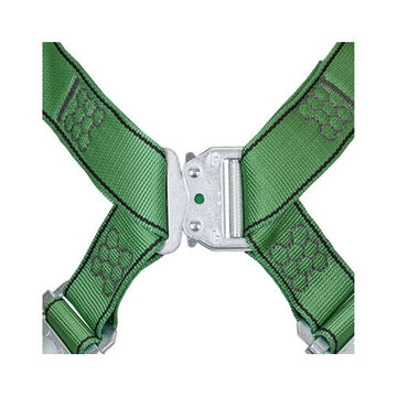 Safety Harness Full-body, Sx-large, 400lb, Green, Polyester