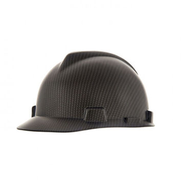Casque de sécurité, s'ajuste au chapeau 6-1/2 à 8 po, gris, polyéthylène haute densité, Fas-Trac® III cliquet pivotant, E