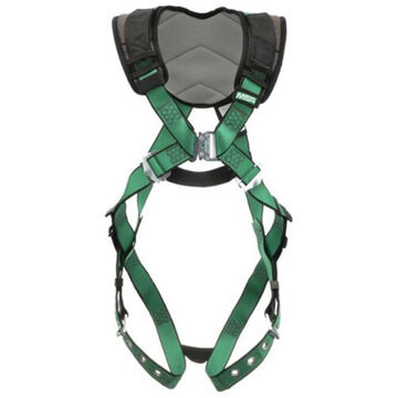 Safety Harness Construction Full-body, Standard, 400 Lb, Green, Polyester