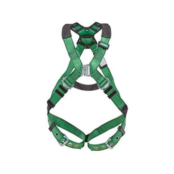 Harness Full-body Safety, Extra Large, 400 Lb, Green, Polyester