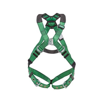 Safety Harness Full-body, Super Extra Large, 400 Lb, Green, Polyester