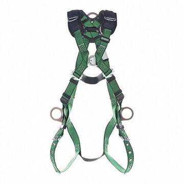 Safety Harness Full-body, Xl, 400lb, Green, Polyester