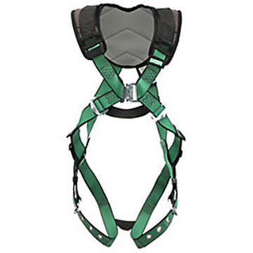 Harness Full-body Safety, Super Extra Large, 400 Lb, Green, Polyester