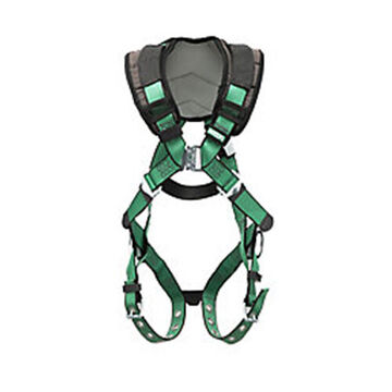 Safety Harness Full-body, Extra Large, 400 Lb, Green, Polyester