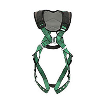 Full-Body Safety Harness, Standard, 400 lb, Green, Polyester