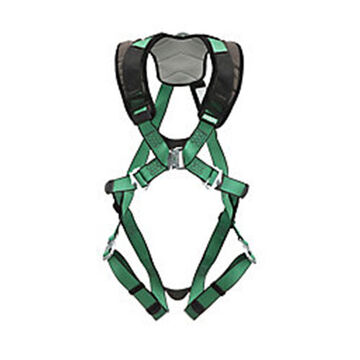 Safety Harness Full-body, Super Extra Large, 400 Lb, Green, Polyester