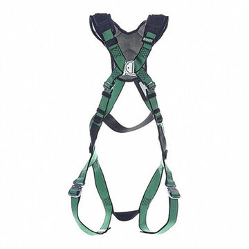 Full-Body Safety Harness, XL, 400 lb, Green, Polyester