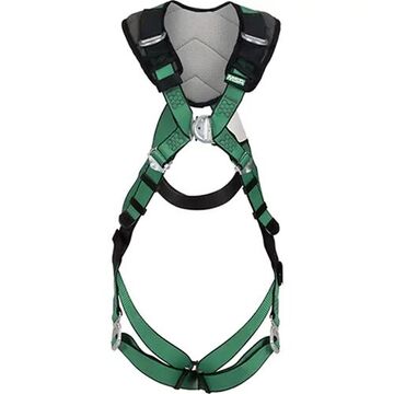Safety Harness Full-body, Xs, 400 Lb, Green, Polyester