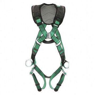 Full-Body Safety Harness, 2XL, 400 lb, Green, Polyester