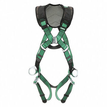 Full-Body Safety Harness, Standard, 400 lb, Green, Polyester