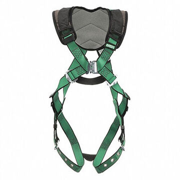 Safety Harness Full-body, Xs, 400lb, Green, Polyester