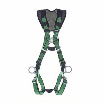 Safety Harness Full-body, Xl, 400lb, Green, Polyester