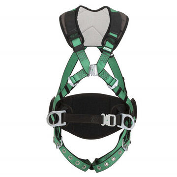 Harness Construction Full-body Safety, Standard, 400 Lb, Green, Polyester