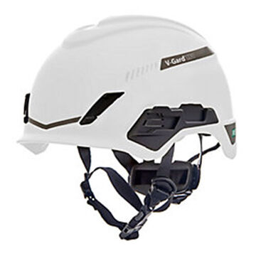 Casque de sécurité Bivent, blanc, polyéthylène, Fas-Trac® III cliquet pivotant