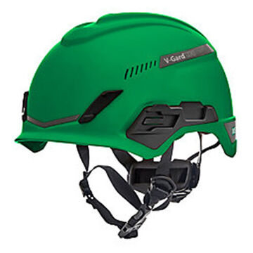 Casque de sécurité Bivent, polyéthylène haute densité, vert, cliquet pivotant Fas-Trac® III