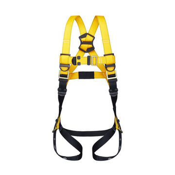 Full-Body Safety Harness, M/L, 425 lb, Yellow/Black, Polyester