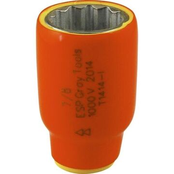 Standard Length Socket, 1/2 in Drive, Square, Insulated, 12-Point, 7/8 in Socket