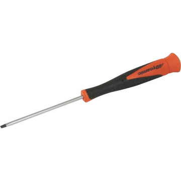 Screwdriver, Slotted, 1/8 in Point, Plastic, Rubber, 6 in lg