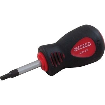 Screwdriver Heavy Duty, Square Recess, #0 Point, 1-1/2 In Shank, Rubber, 4 In Lg