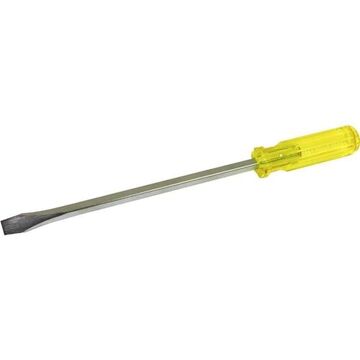 Screwdriver, Slotted Cabinet, 0.062 x 1/2 in Point, 12 in Shank, Plastic, 16-3/4 in lg