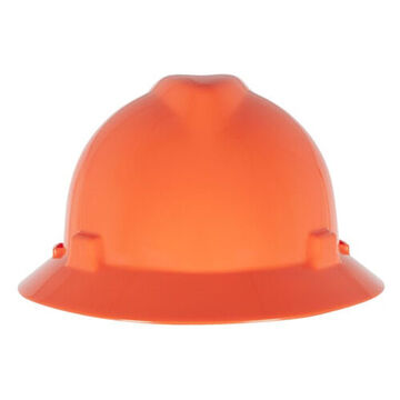 Full Brim Slotted Hat, 6-1/2 To 8 In Fits Hat, Hi-viz Orange, Polyethylene, 1-touch, C