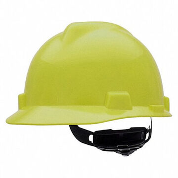 Casquette fendue, 6-1/2 à 8 pouce pour chapeau, jaune haute visibilité, polyéthylène, Fas-Trac® III, E