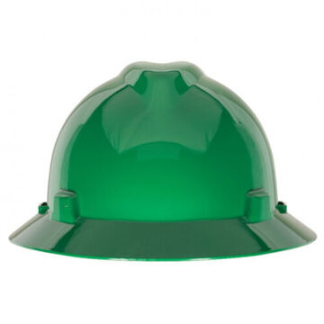 Hat Full Brim Slotted, 6-1/2 To 8 In Fits Hat, Green, Polyethylene, Staz-on, E