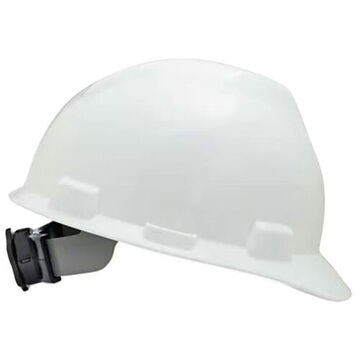Slotted Cap, 6-1/2 to 8 in Fits Hat, White, Polycarbonate, Fas-Trac® III, E
