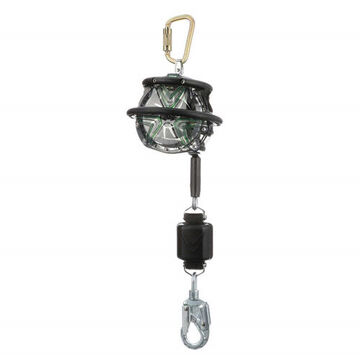 Cable Self-Retracting Lifeline, 310 lb, 30 ft lg, Clear, Galvanized Steel