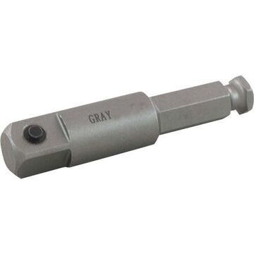 Socket Extension, Male Square End, Hex, 1/2 in Drive, 2-1/8 in lg