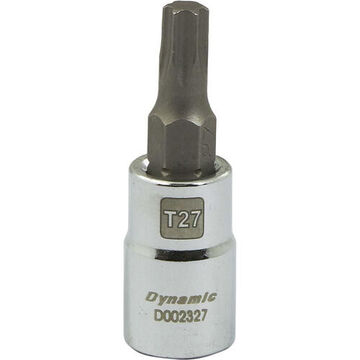 Standard Length Socket Bit, T27 Bit, 1/4 in Drive, Square, 0.71 in lg
