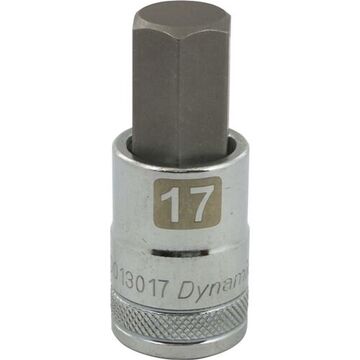 Socket Bit Standard Length, 17 Mm Bit, 1/2 In Drive, Square, 0.94 In Lg