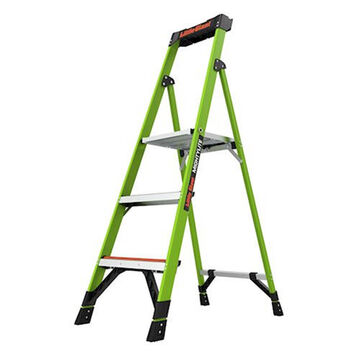 Step Ladder, 5 ft-2 in ht Ladder, 300 lb, Type IA, Fiberglass