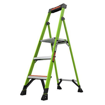 Step Ladder, 5 ft-2 in ht Ladder, 375 lb, Type IAA, Fiberglass