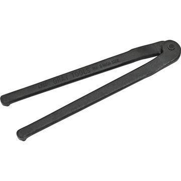 Adjustable Face Pin Spanner Wrench, Plain, 8-1/4 in lg, 1/4 X 3 in