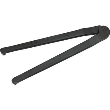Adjustable Face Pin Spanner Wrench, Plain, 10-3/8 in lg, 5/16 X 4 in