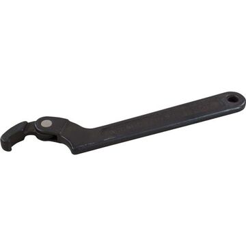 Adjustable Head Hook Spanner Wrench, Plain, 6-1/2 in lg, 3/4 to 2 in