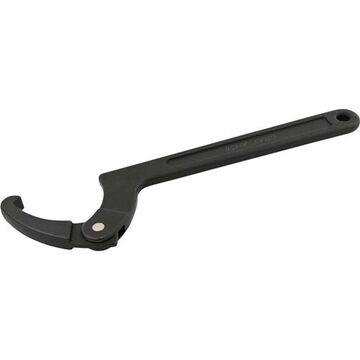 Adjustable Head Hook Spanner Wrench, Plain, 12 in lg, 4-1/2 to 6-1/4 in