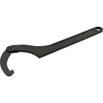 Adjustable Head Hook Spanner Wrench, Plain, 13-1/2 in lg, 6-1/8 to 8-3/4 in