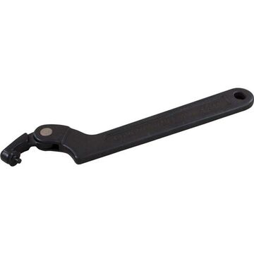 Adjustable Head Pin Spanner Wrench, Plain, 6-3/8 in lg, 3/4 to 2 in