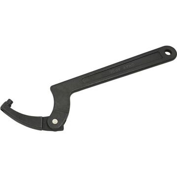Adjustable Head Pin Spanner Wrench, Plain, 12-1/8 in lg, 4-1/2 to 6-1/4 in
