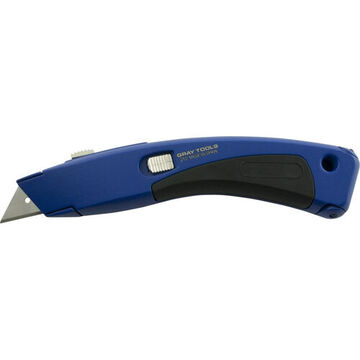 Heavy-Duty Retractable Trimming Knife, 3 in lg, 7.64 in lg, Ergonomic, Stainless Steel