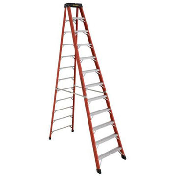 Super Heavy-Duty Step Ladder, 114 in ht Ladder, 375 lb, Type IAA, Aluminum/Fiberglass